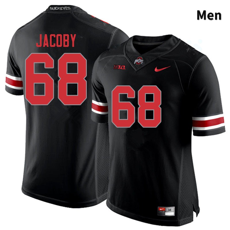 Men's Ohio State Buckeyes #68 Ryan Jacoby Blackout Authentic College Stitched Football Jersey 23RO042DC